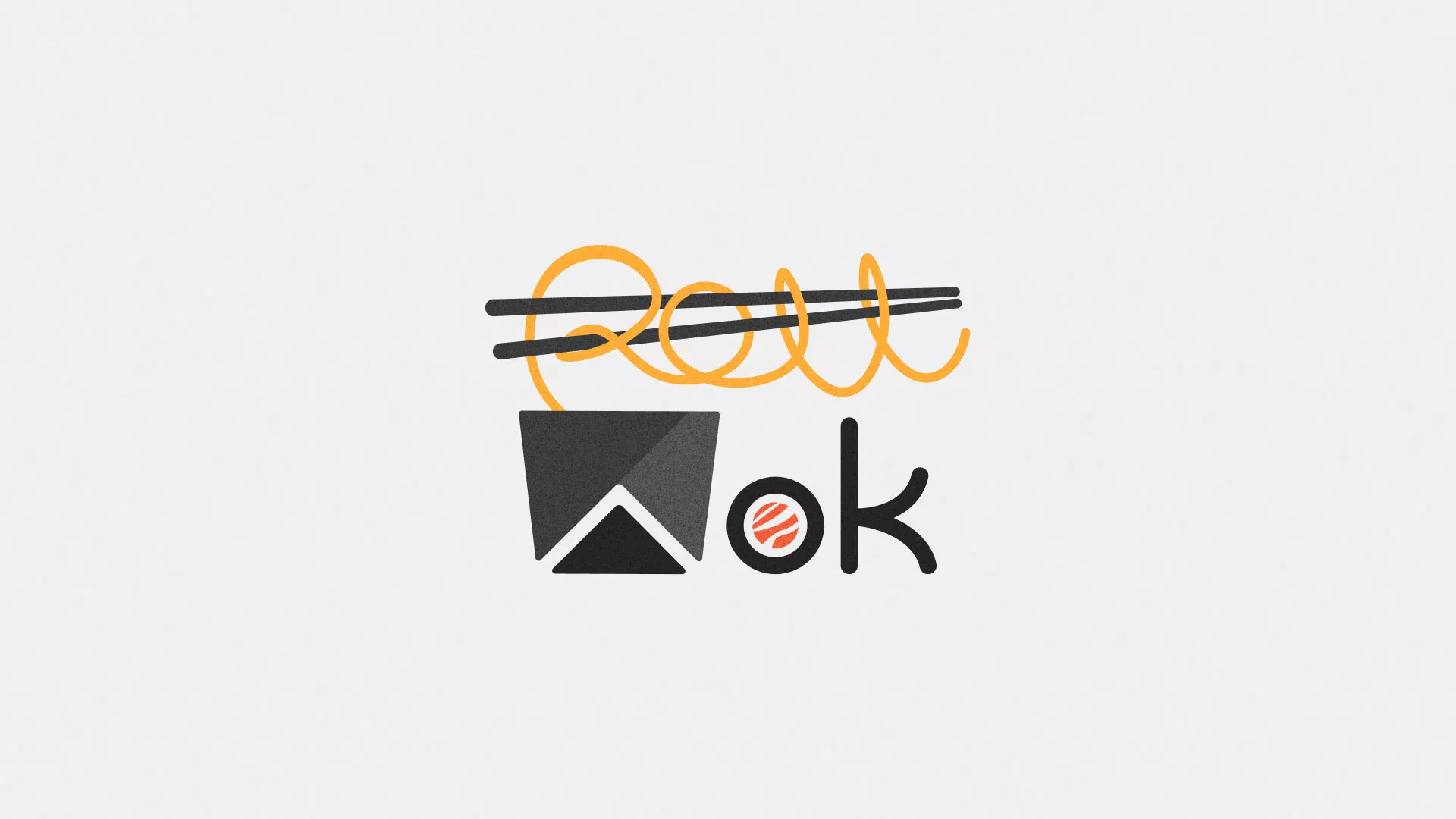 Разработка логотипа суши-бара «Roll Wok Club» в Тереке